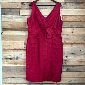 Jones NY red ruffle tiered dress. Women’s size 18W